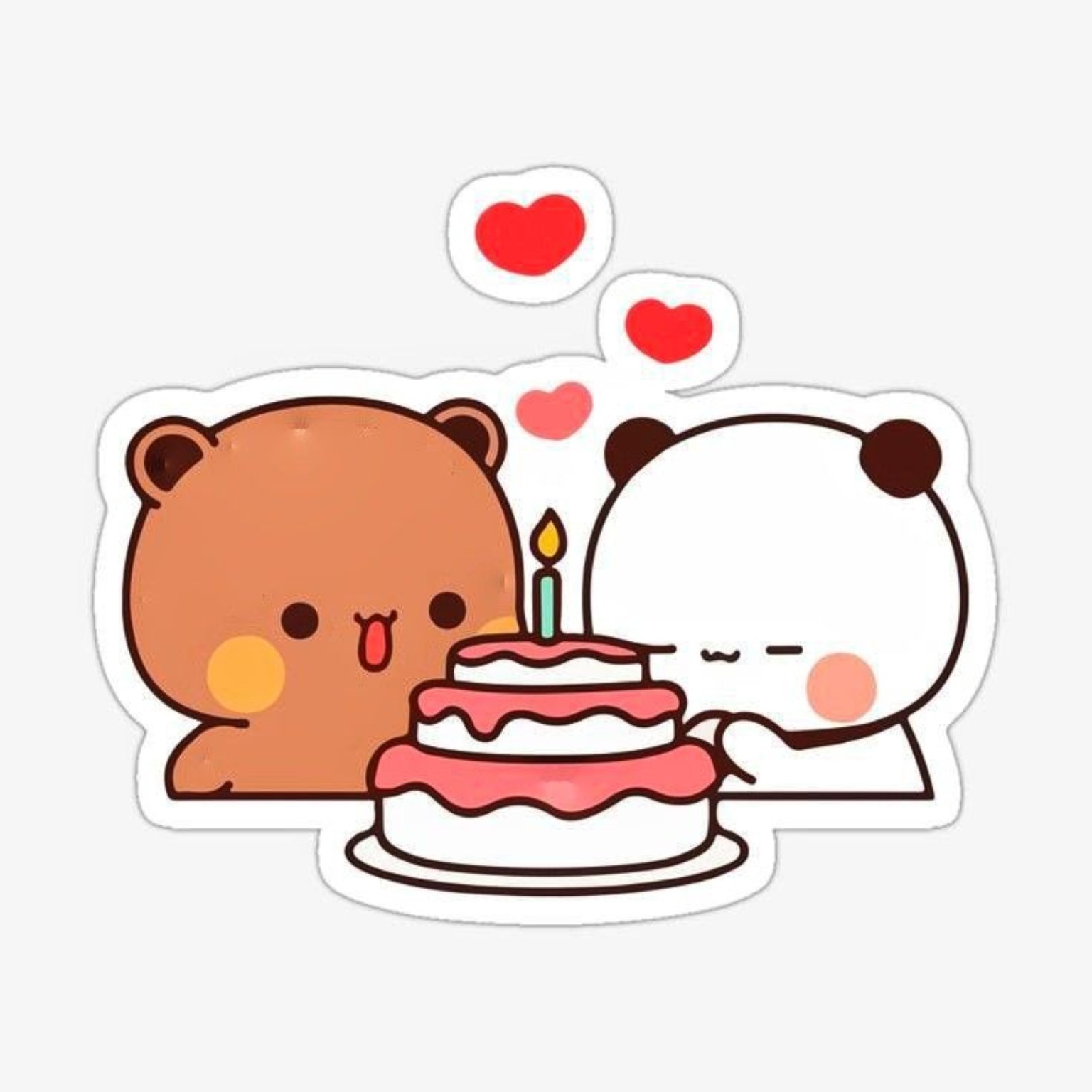 Bear cake couple